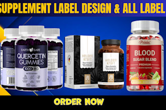 do label design, supplement label design, bottle label design, product label