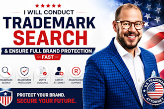 conduct trademark search and ensure full brand protection fast  uspto IP lawyer