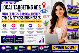 set up local targeting ads for auto dealers  car dealerships  gyms and fitness
