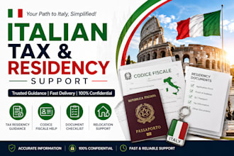 help with italian tax residency, codice fiscale and relocation documents