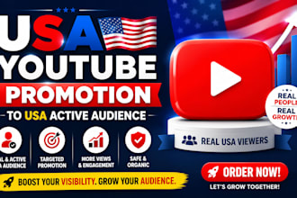 do usa youtube promotion, usa channel promotionto usa active audience