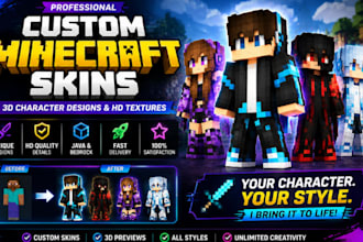 create minecraft skins, custom forge mods, minecraft java