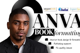 do canva book layout ebook formatting and fix KDP book cover design for amazon