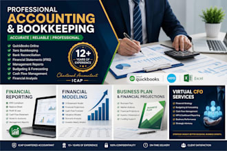 be your chartered accountant for financial statement, bookkeeping and accounting
