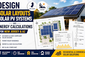 design solar layouts solar pv systems and energy calculations for new jersey az