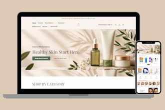 skincare shopify store beauty skincare website beauty store cosmetics website