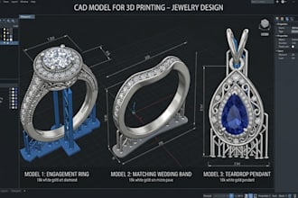 design 3d rings model 3d jewelry cad rendering 3d pendant design for 3d printing