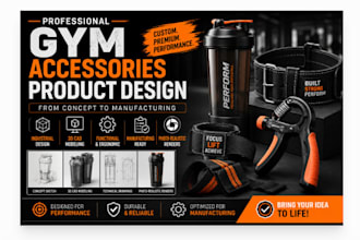 do 3d design for gym and sport accessories product ready for manufacture