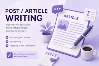 write SEO posts and articles