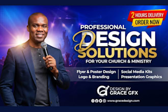 design exceptional church flyer or unique church flyer in  12hours