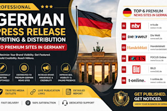 german press release writing and distribution to premium sites in germany