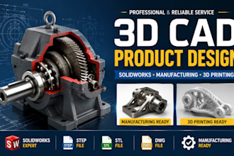 design 3d cad product design in solidworks for manufacturing and 3d printing