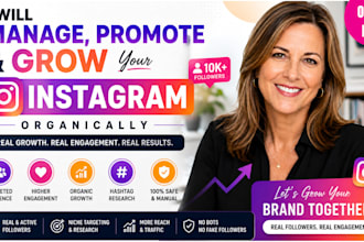 manage, promote and grow your instagram account with organic marketing