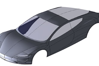 create realistic 3d car model for cad, 3d printing and rendering
