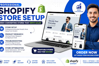 design professional shopify store for high conversions