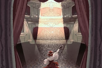 draw your character in a fairytale illustration style