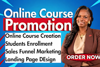 online course promotion kajabi course marketing student enrollment