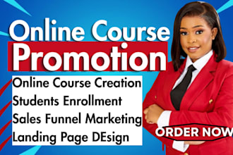 online course promotion kajabi course marketing student enrollment