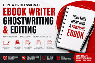 ebook ghostwriter, KDP book writer, non fiction editor