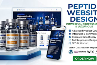 build fda compliant peptide website, research peptide and ecommerce peptide
