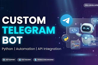 develop telegram bot, crypto bot, shop bot with api integration
