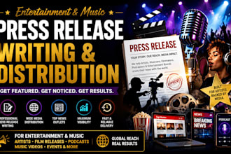 do entertainment and music, artists, film release, podcasts press release submit