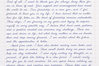 write neatly by hand in english, bangla and german