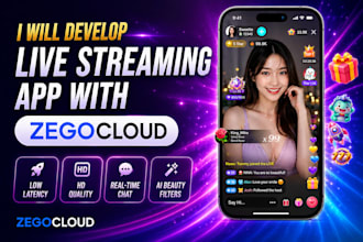 develop a live streaming app using zegocloud with beauty filters