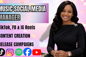 be your music artist and music director social media manager and content creator