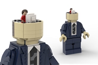 design custom lego minifigure lego brickheadz 3d lego model for 3d printing