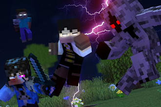 create a stunning minecraft animation, gameplay trailer and video editing