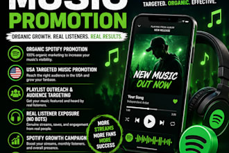 do spotify music promotion, USA music promotion, organic spotify growth