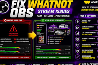 fix and troubleshoot your whatnot obs stream, audio, and setup issues