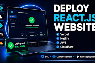 deploy react js website on AWS vercel or netlify