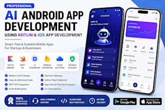 build ai android app mobile using kotlin and ai automation, develop android app