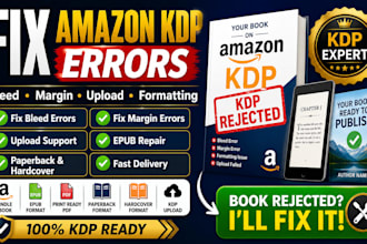 fix amazon KDP upload and bleed kindle, paperback, margin and publishing errors