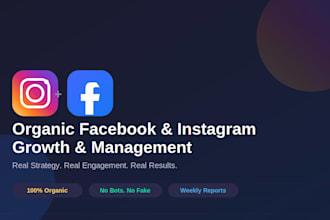 do organic facebook and instagram marketing and growth