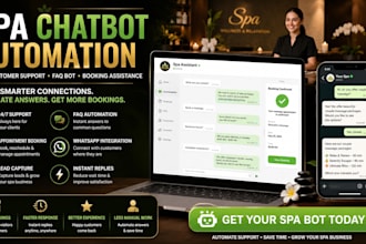 build website customer support chatbot and faq automation for your spa business