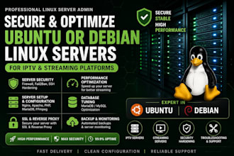 secure and optimize ubuntu or debian linux servers for iptv