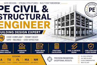 pe civil and structural engineer in ca, tx, fl, ma, nm, building design expert