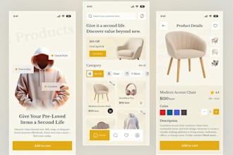 code c2c, b2b, b2c secondhand marketplace app like mercari, ebay with escrow, ar