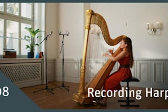 record live harp track for your music project or song