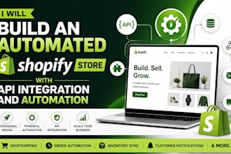 build an automated shopify store with API integration automation