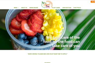 design wix juice bar website smoothie shop website organic juice website