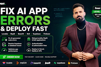 fix bugs in vibe coded website or app replit lovable devbolt