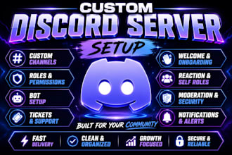 create and set up a professional custom discord server