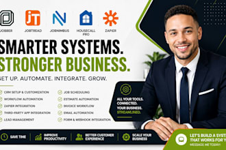set up jobber crm jobtread workflows jobnimbus housecall pro zapier integration