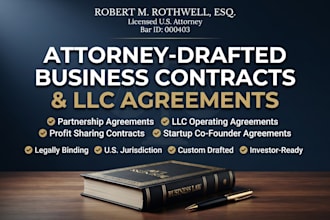 draft an llc operating agreement and business partnership legal documents