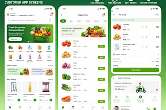 develop hyperlocal grocery delivery app with customer, vendor and driver panels