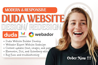 update duda website design duda website redesign duda webador website bug fixes